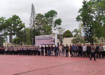Apel Gabungan, Sinergi TNI-Polri di Kutim Jaga Stabilitas Keamanan Daerah