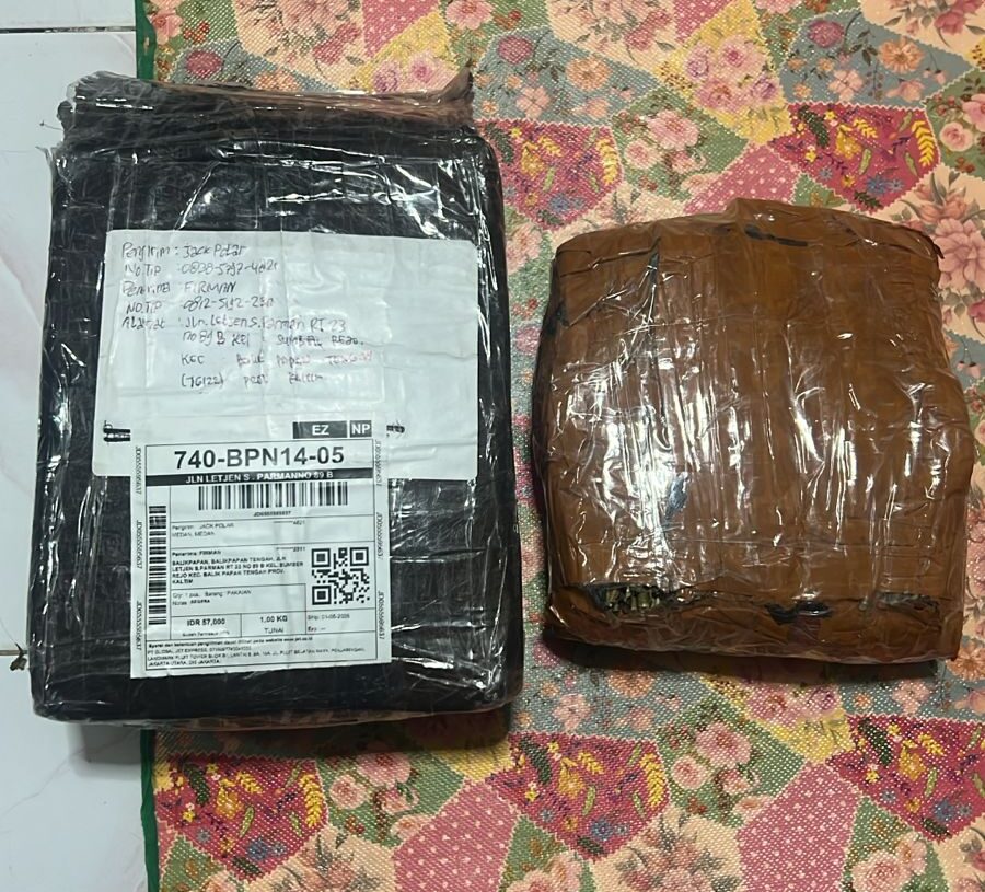 Ungkap Peredaran Narkoba, Ditresnarkoba Polda Kaltim Amankan Tersangka dengan 1 Kg Ganja di Balikpapan