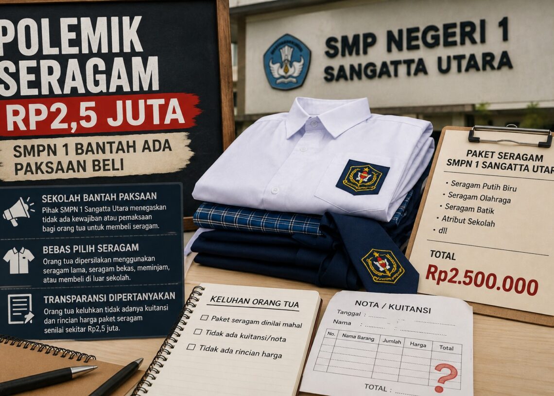 Polemik Seragam Rp2,5 Juta, SMPN 1 Sangatta Utara Bantah Ada Paksaan Beli
