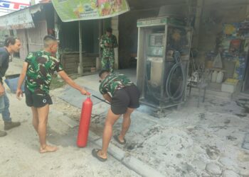 Warung Penjual BBM Depan Kantor BPBD Kutim Terbakar, Satu Warga Alami Luka Bakar